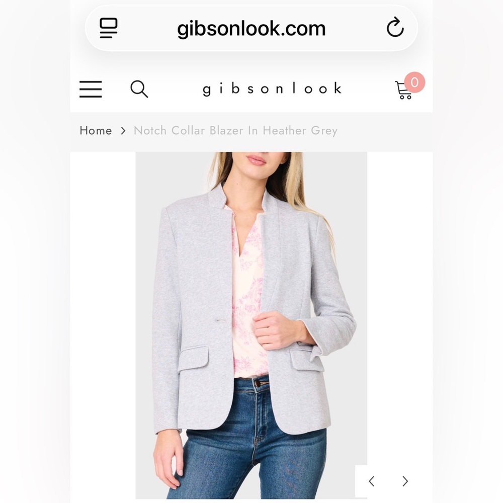 Gibson Light Gray Women's Blazer - Picture 4 of 5